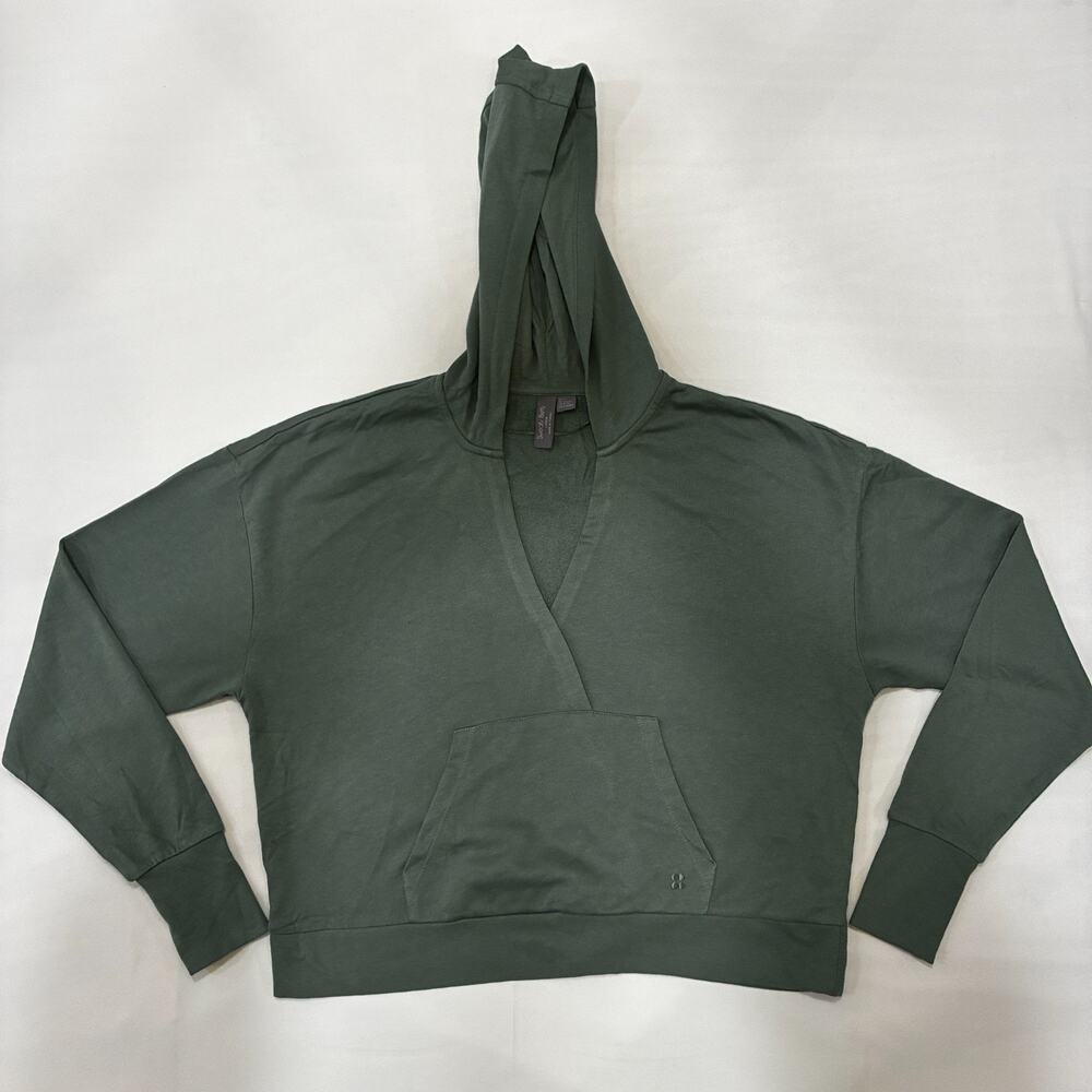 Sweaty Betty Women's After Class Sweatshirt/Hoodie V-Neck Size M Green
